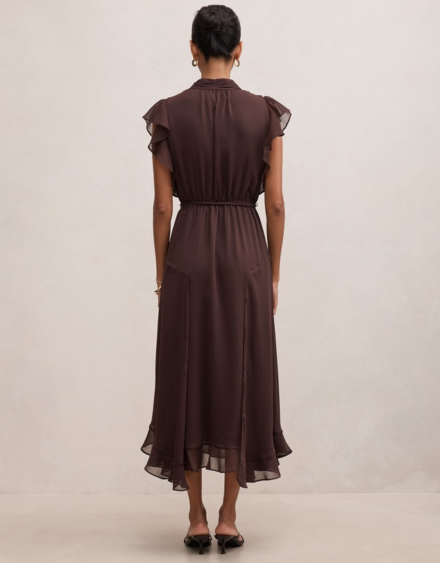 Forever New Petite - Maxwell Petite Flutter Sleeves Midi Dress