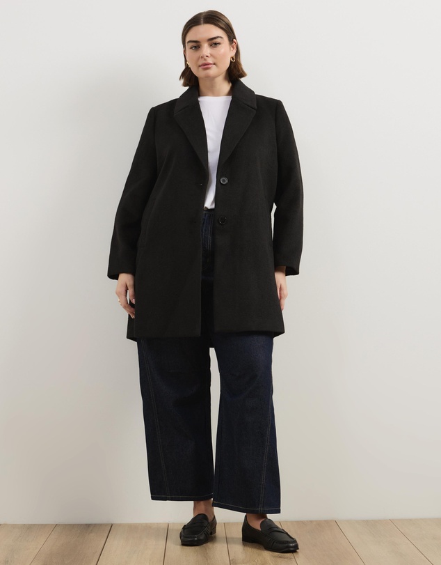 Atmos&Here Curvy - Romy Wool Blend Coat
