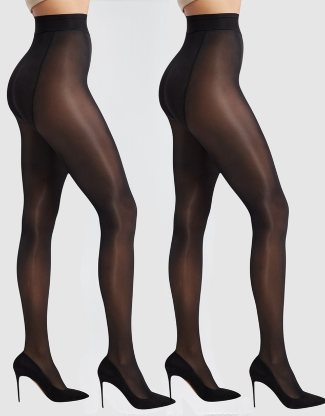 High Heel Jungle - 15 Denier Glazed Finish Tights- Luminous 2pack