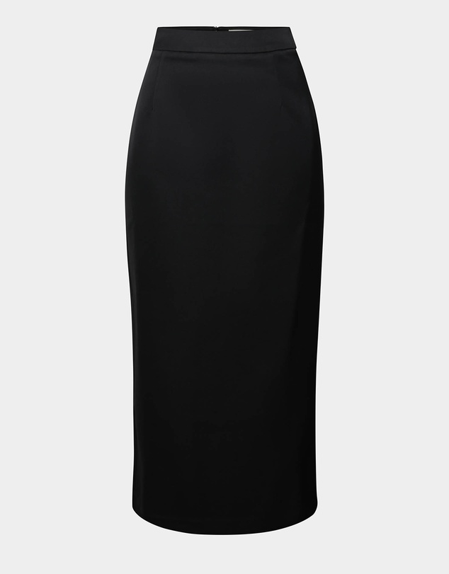 Forcast - Bel Tailored Satin Midi Skirt