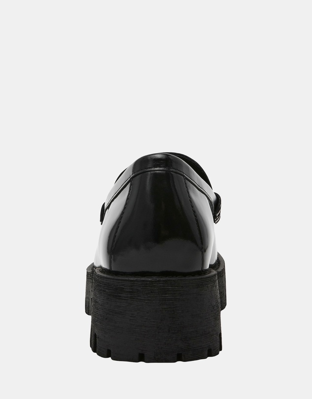 Steve Madden - Langsten-CN Black Leather Loafers
