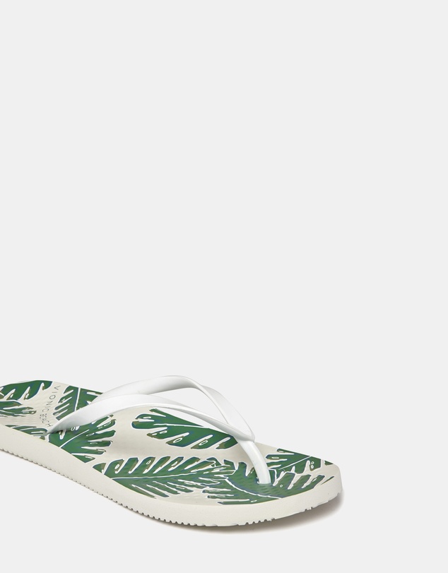 Vionic - Noosa Print Toe Post Sandal - Palm White