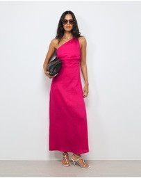 AERE - Lettie One Shoulder Maxi Dress