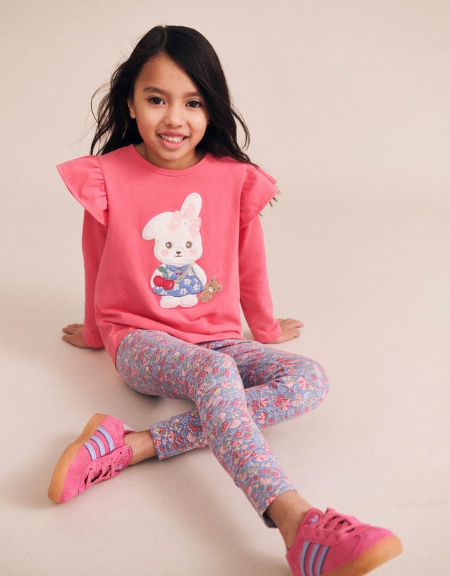 Huxbaby - Flower Field Bunny Frill Top - Babies-Kids