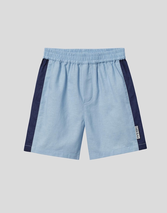 Goldie + Ace - Panel Linen Blend Shorts - Babies-Kids