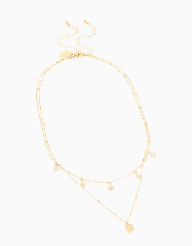Lovisa - Gold Plated Celestial Charms Layered Necklace