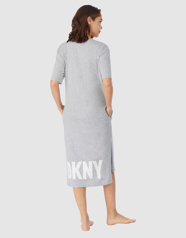 DKNY - Cotton & Viscose Jersey Midi Length T-Shirt Nightgown