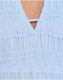 Petal & Pup - Zafira Textured Halter Top - Blue