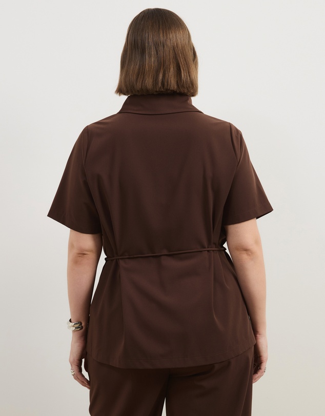 Atmos&Here Curvy - Aveline Tie Back Shirt