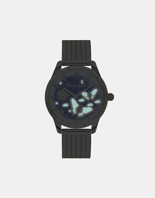 THOMAS SABO - THOMAS SABO Luminescent Butterfly 33mm Watch in Gold