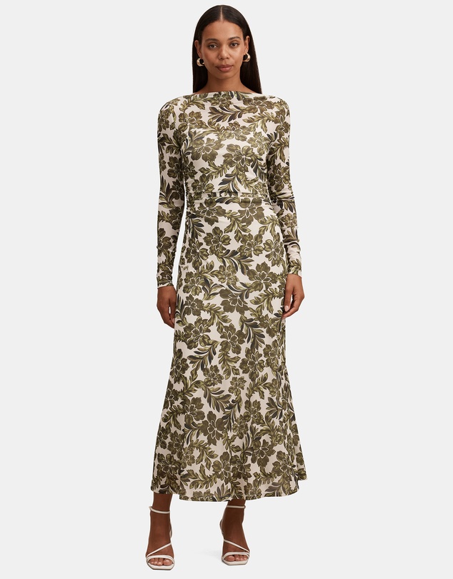 Forever New - Georgia Long Sleeves Mesh Midi Dress