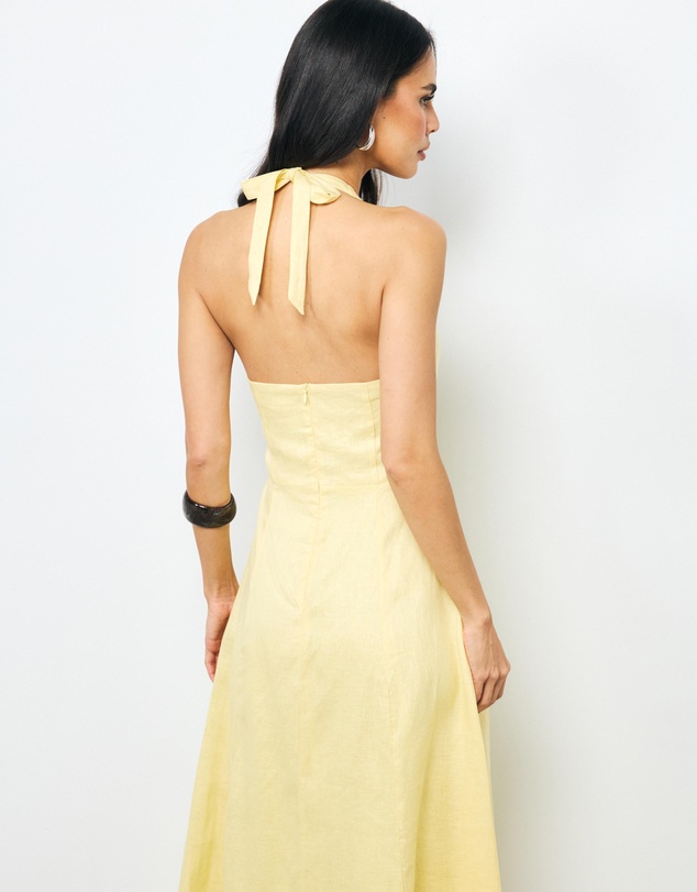 AERE - Vaya Linen Halter Midi Dress