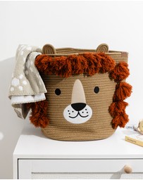Living Textiles - Cotton Rope Animal Hamper - Lion