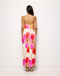 AERE - Fiora Structured Satin Maxi Dress