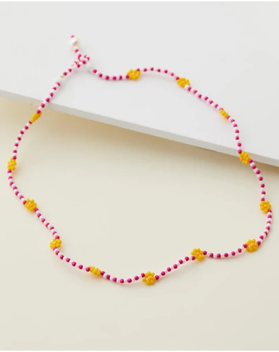 Senso - Pink Daisy Chain Choker