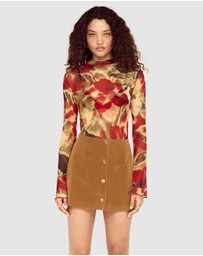 MINKPINK - Faye Faux Mini Skirt