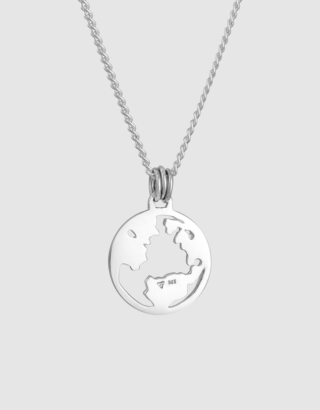 Kuzzoi - ICONIC EXCLUSIVE - Globe Pendant Necklace in 925 Sterling Silver
