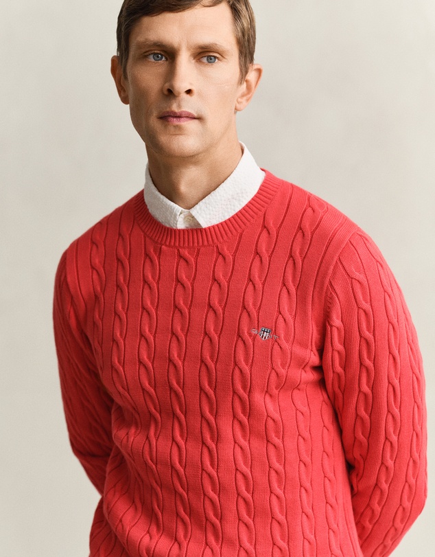 Gant - Cotton Cable Crew Neck