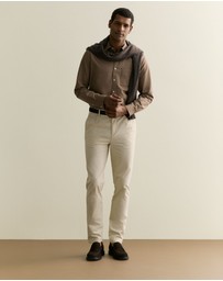 Trenery - Cotton Textured Shirt in Walnut