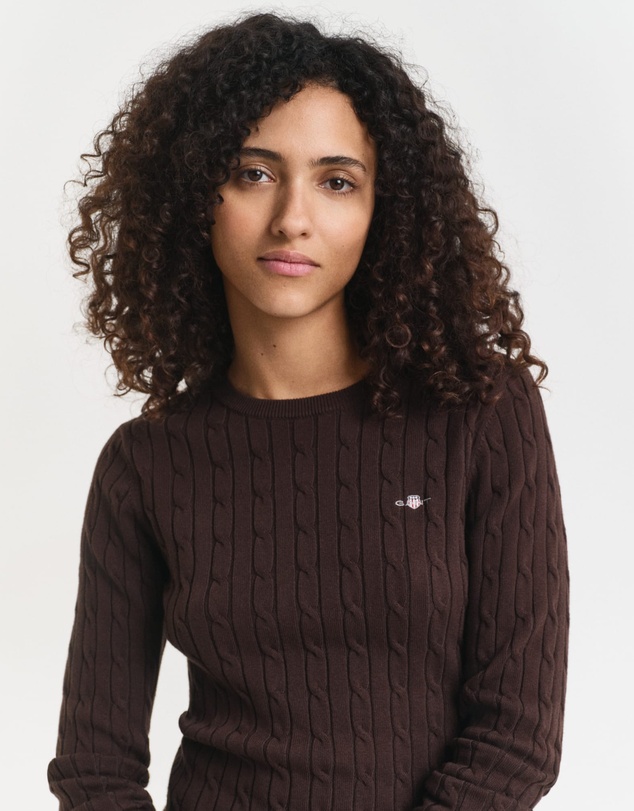 Gant - Stretch Cotton Cable Crew Neck Knit