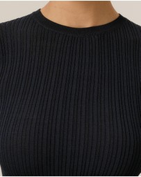 Tussah - Ribbed Crew Neck Long Sleeve Top