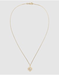 Elli Jewelry - Necklace Zirconia Star 925 Sterling Silver Gold-Plated