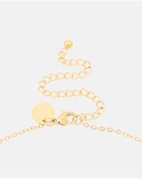 Lovisa - Waterproof Gold Plated Stainless Steel Large Bubble Letter H Necklace