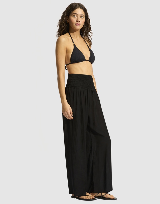 Seafolly - BEACH EDIT Shirred Waist Wrap Pant