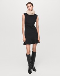 M.N.G - High-Neck Dress With Ruffle