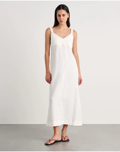 Jag - Sara Linen Midi Dress