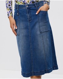 David Lawrence - Olson A Line Denim Skirt