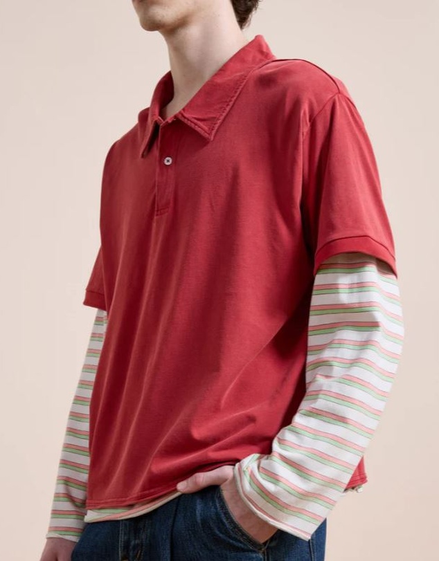 Found - Double Layer Stripe Tee