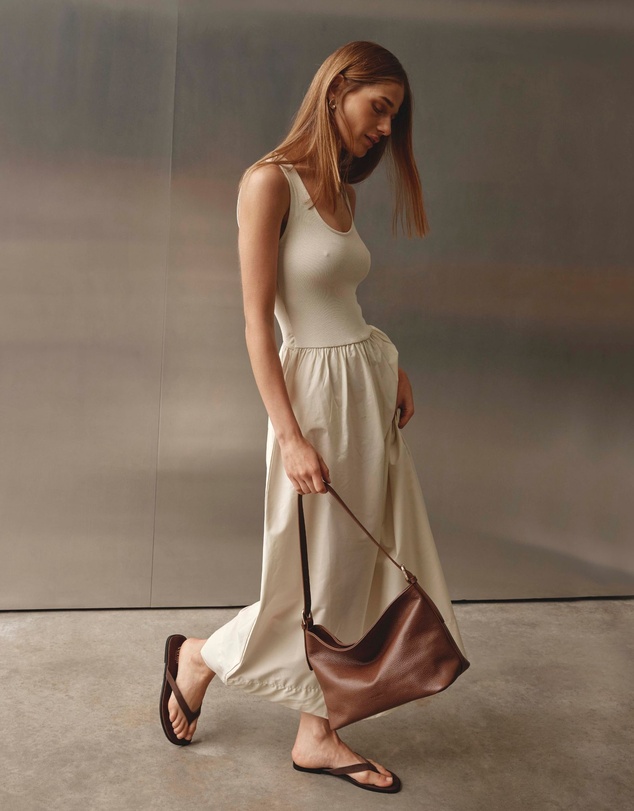 VESTIRSI - Eden Mocha Leather Shoulder Bag
