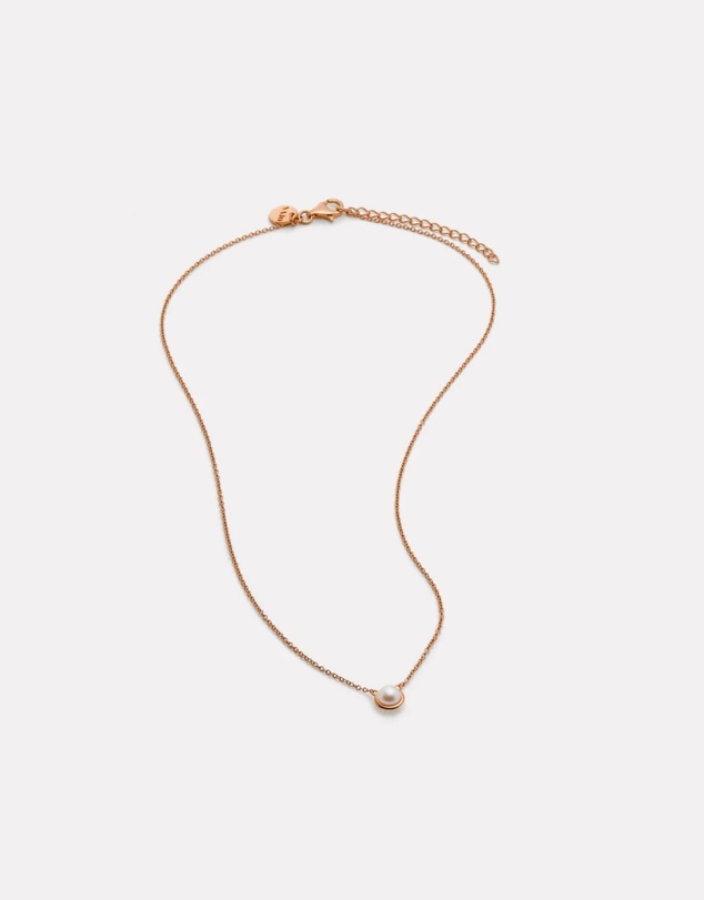 Najo - Moonbeam Rose Gold & Pearl Necklace