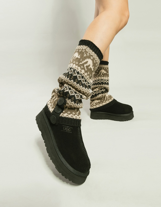 Ozwear Connection Uggs - Ugg Cardy Stretchy Knit Leg Warmers Slouch Socks