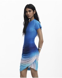 Desigual - Short dress with draped skirt