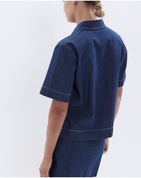 UNISON - Collared Denim Popover