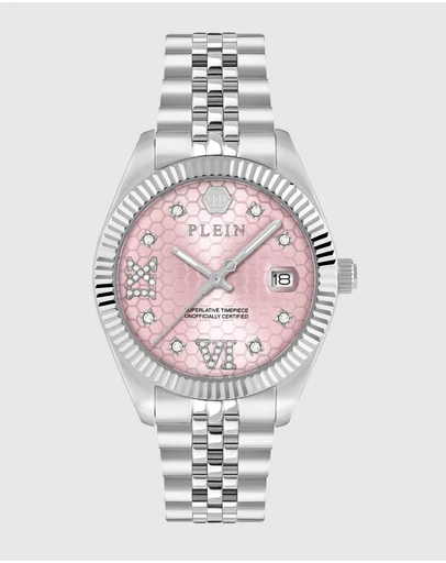 Philipp Plein - Date Superlative 34mm Silver-Tone Analogue