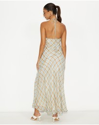 Dazie - Soiree Check Halter Dress