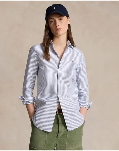 Polo Ralph Lauren - Stretch Slim Fit Striped Oxford Shirt - The ICONIC Exclusive