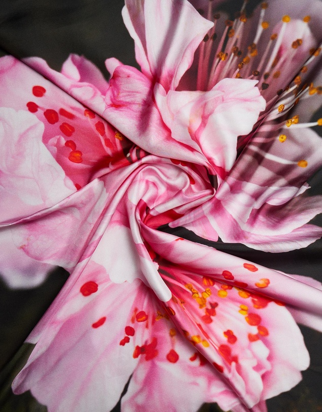 Lindsay Nicholas New York - Sakura Blossom Silk Scarf