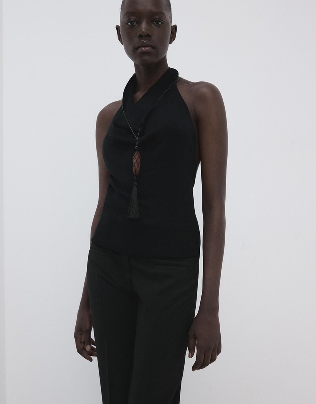 M.N.G - Halter-Neck Lyocell Top