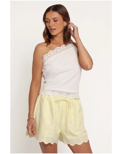 Petal & Pup - Bellamy One Shoulder Asymmetrical Top - White