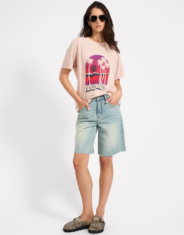 ONE TEASPOON - Cancun Boyfriend Tee - Stone