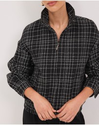 Calli - Nadia Tweed Bomber Jacket