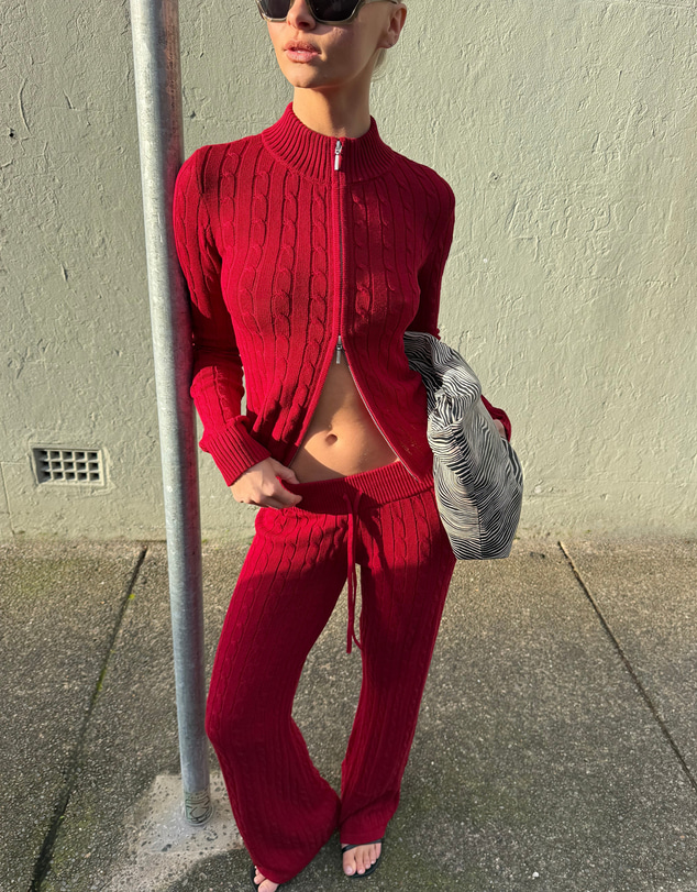 Ownley - Peridot Cable Knit Trackpant