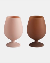 porter green - stemm silicone unbreakable wine glasses