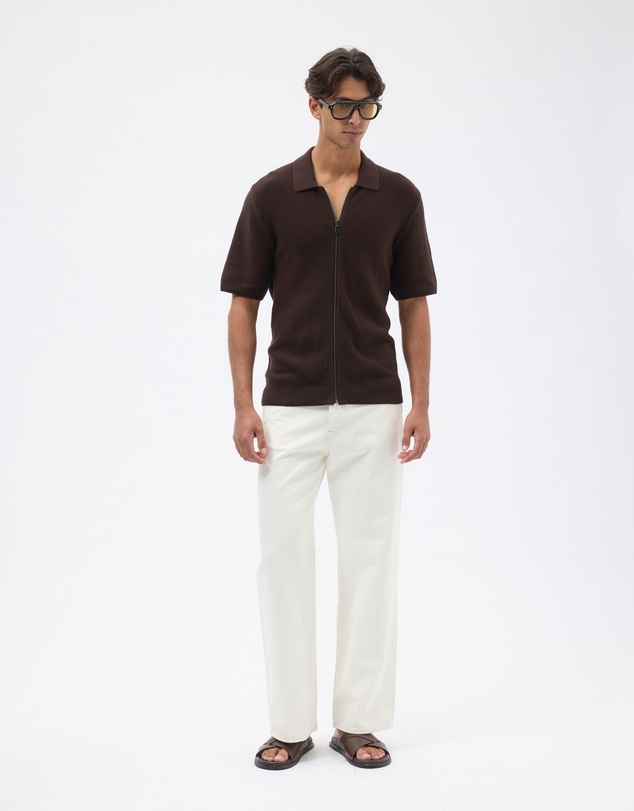 AERE - Organic Cotton Zip Knit Shirt