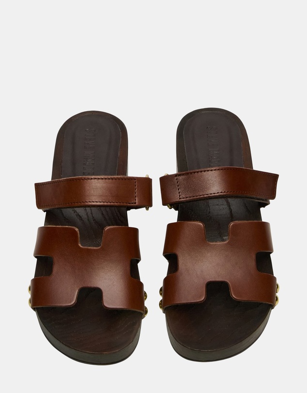 Steve Madden - Canal Brown Leather Sandals