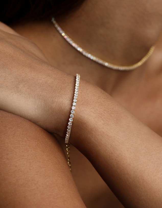 SAINT VALENTINE - Aspen Tennis Necklace - Gold